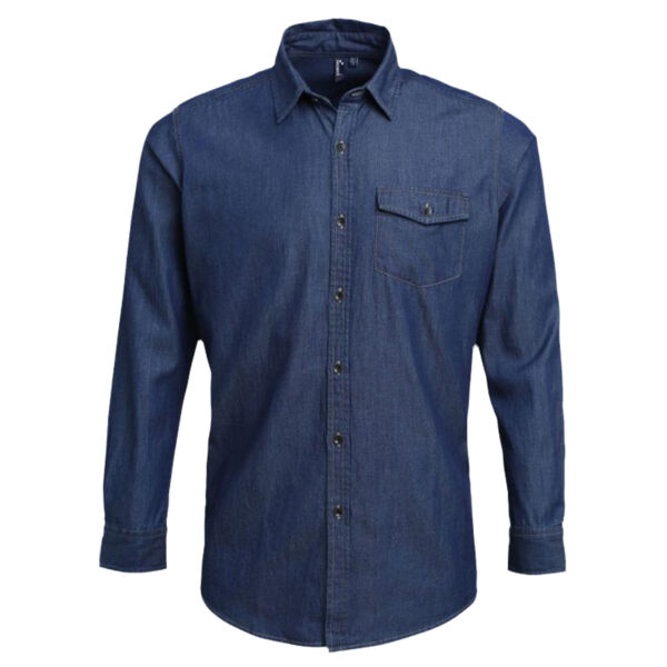 Gents Denim Long Sleeve Shirt Thumbnail